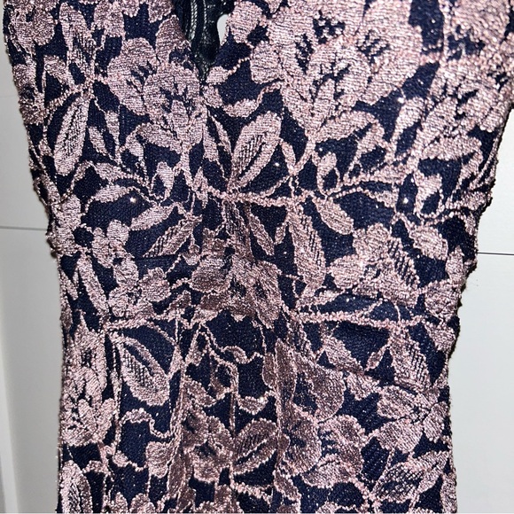 Sparkly navy dress with lace back - Picture 4 of 8